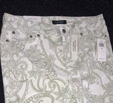 NEW Ralph Lauren Paisley Jeans Women's 8 Premier Straight Ankle MSRP 125 Pants