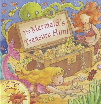 The Mermaids Treasure Hunt: Peek inside the 3D windows - Hardcover - GOOD