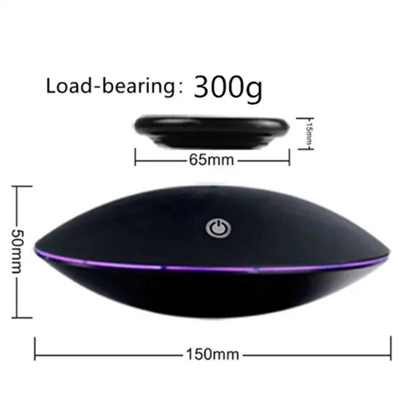Enhanced Magnetic Levitation Display Stand: 360° Rotation with LED Lights Floati - Image 4 of 4