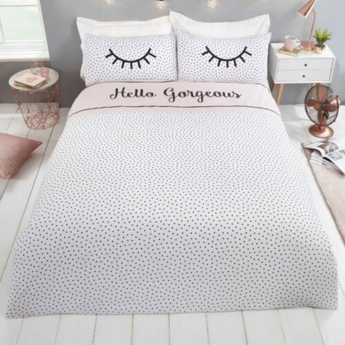 King Size Bedset Cotton Polyester Polka 