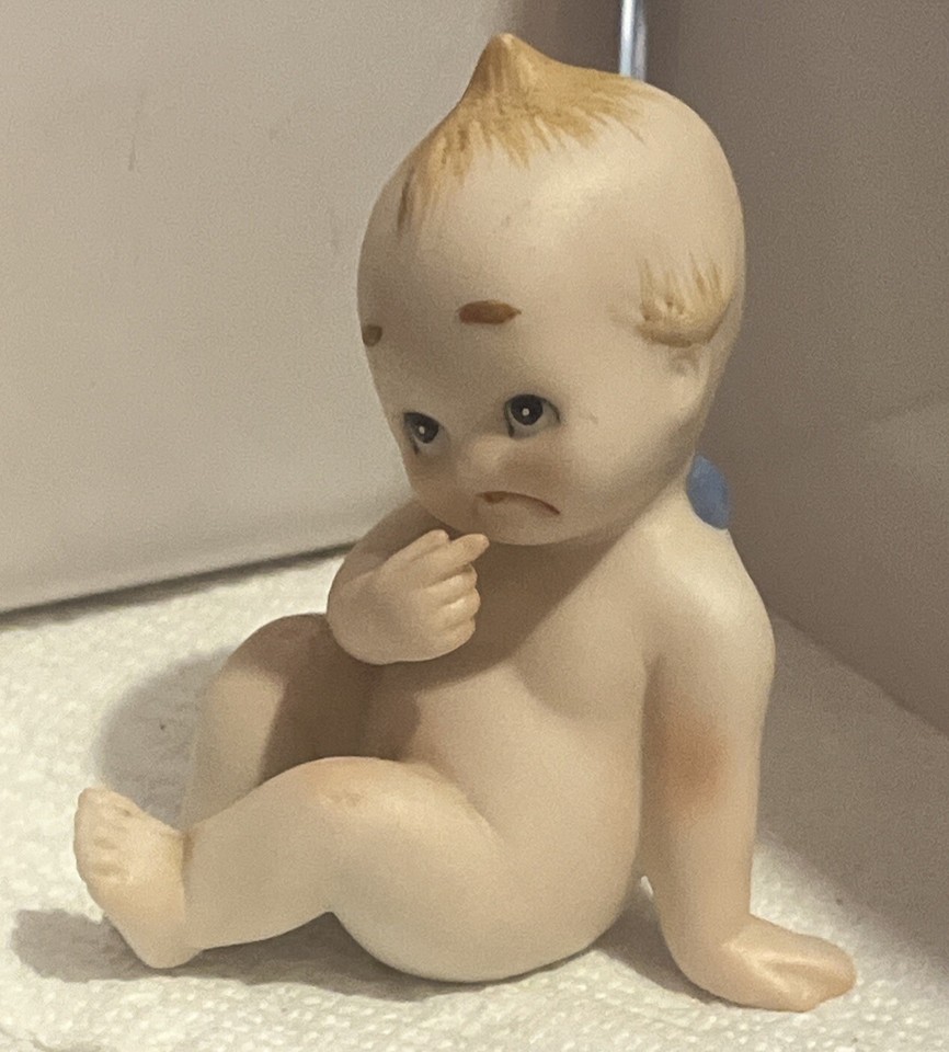 Vintage Porcelain Kewpie Cupie Doll Figurine with Wings marked 3