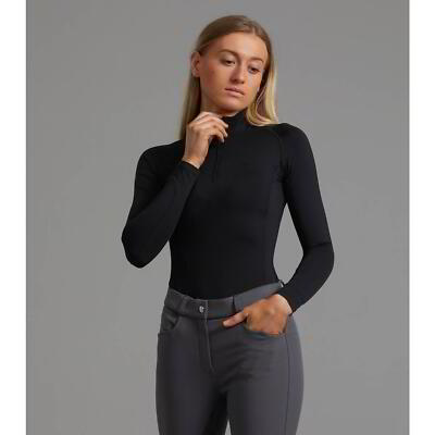 Premier Equine Ombretta Technical Riding Base Layer in Schwarz