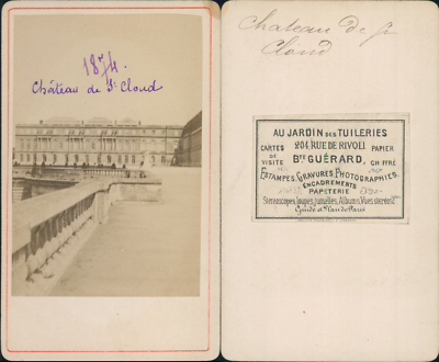 CDV Nice - Le Château - Tirage Albuminé Vintage - Carte De Visite Vers 1874