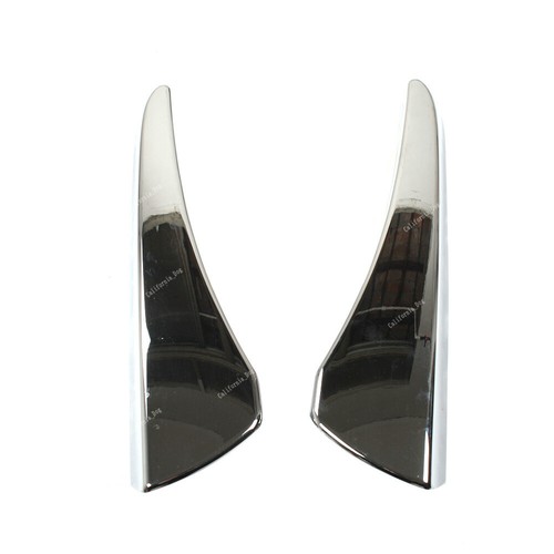 Pair Fits 2012 to 2015 Jaguar XF Left & Righ Lower Bumper Molding Trim Chrome - Picture 2 of 6