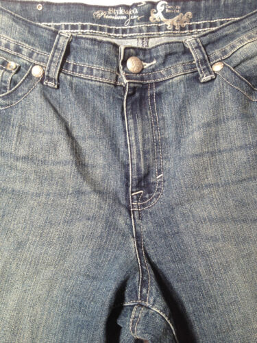 EUC - RRP $299 - Womens Beautiful STYLE & CO. Premium 'Curvy Fit Boot Cut' Jeans - Picture 3 of 12