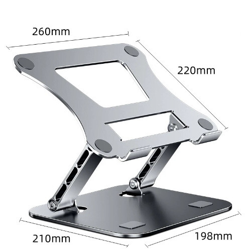 Foldable Aluminum Laptop Stand for 10-17 Inch Notebooks - Portable & Lightweight