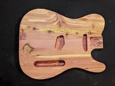 TL Guitar Body,  Western Red Cedar, MADE IN USA -  #1-417   WORMY!!!