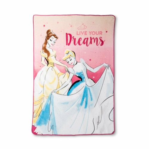 Disney Princess Live Your Dreams Throw Oversized Plush Soft Blanket 62" x 90"  - Picture 1 of 1