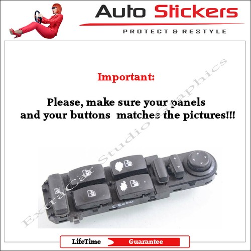 fits Fiat Croma Windows Button Stickers Decals Repair Worn Button Knob Switch - Picture 4 of 7