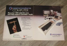 Commodore Computer CONAN AD original TWO magazine pages PHOTO advertisement
