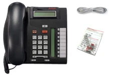 Lot of (5) Avaya / Nortel T7208 NT8B26 Phone (AVAYA LOGO) Charcoal Refurbished