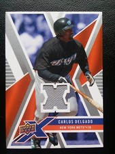 2008 Upper Deck X Memorabilia CARLOS DELGADO #UDXM-CD New York Mets 
