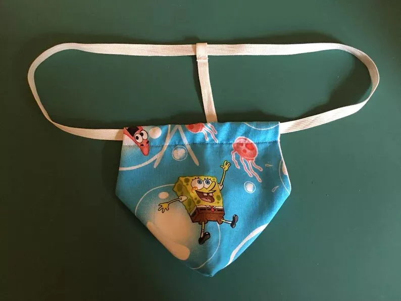 New Mens SPONGEBOB SQUAREPANTS Bubbles Gstring Thong Male Sexy