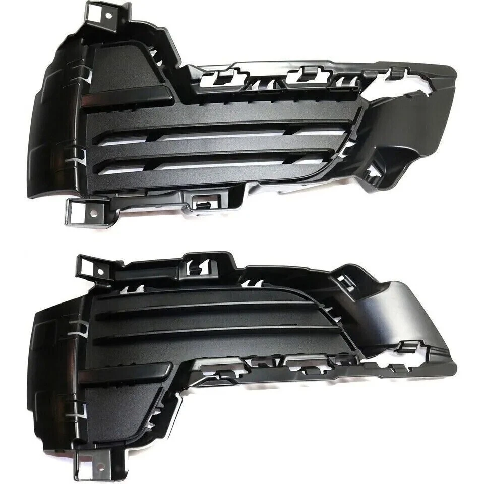 Front Bumper Insert Grille Trim Molding Set Chrome Black For 2014-18 BMW X5 4PCS - Image 2 of 4