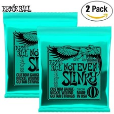 2-PACK Ernie Ball 2626 Not Even Slinky Nickel Electric Guitar Strings 12-56