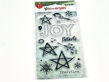 AMERICAN CRAFTS VICKI BOUTIN WARM WISHES CLEAR STAMPS 17 PIECES