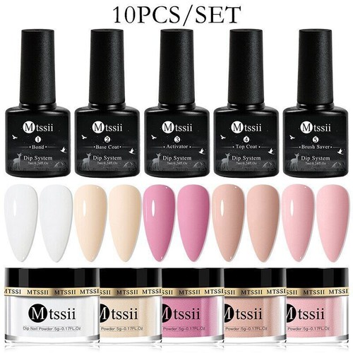 Juego de polvo de uñas de inmersión de 5 g sistema de inmersión en polvo brillo de uñas desnudo kit de uñas arte - Imagen 34 de 77
