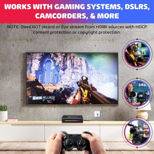 4K HD Extreme Video Capture Box Live Stream True 4K60 Rcrdng HDMI Input Pas - Picture 3 of 6