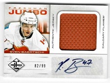 Sven Baertschi 2012/13 Limited Freshman Jumbo Materials Signatures #FJSB 29/99