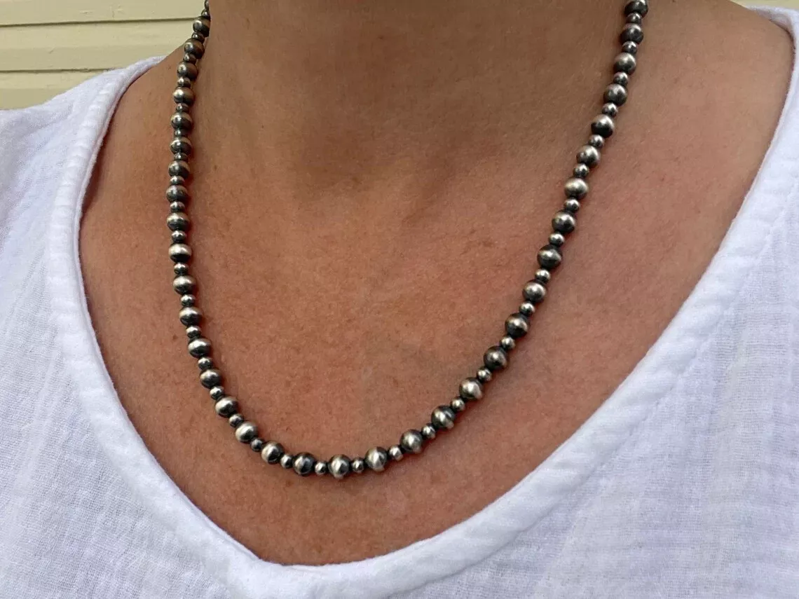 Sterling Silver Bead Necklace-3mm – Kathy Bankston