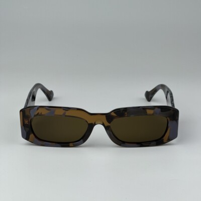 Gucci GG1426S 003 BRAND NEW Sunglasses Lilac Havana Brown Unisex Rectangle Gucci Women Sunglasses Spotted Lilac Havana Brown Rectangle  main image 4