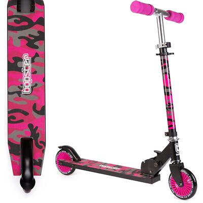 Kinder Pink Scooter 2 Rad Inline Faltbar T Bar Jungen Mädchen Kinder Street Kick 5+