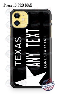 Texas The Lone Star State Flag License Phone Case For iPhone 13 Samsung Google