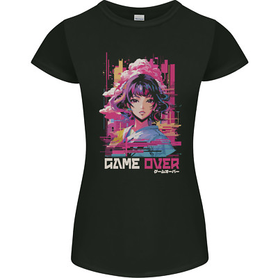 Anime Game Over Video Games Damen Petite Schnitt Maglietta