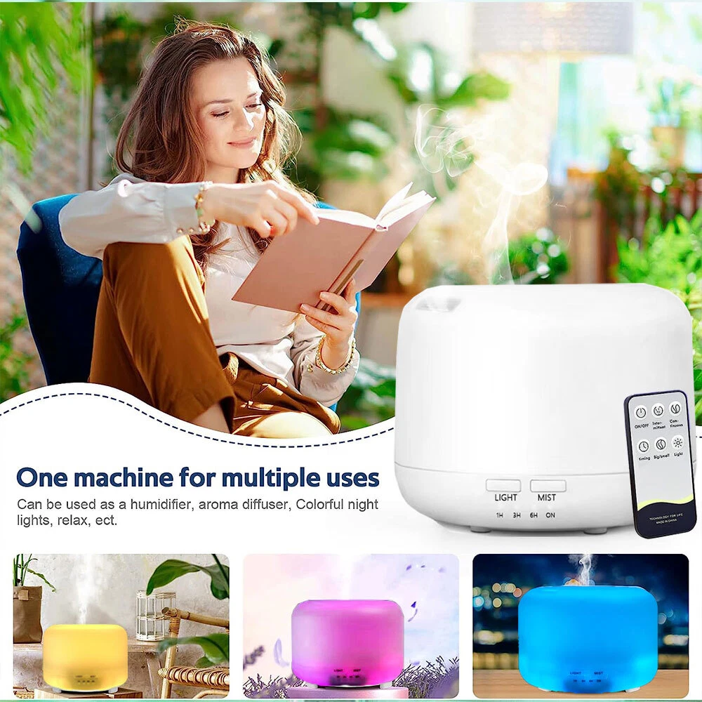 500ml Essential Oil Aroma Diffuser for Large Room LED Humidifier Air Purifier