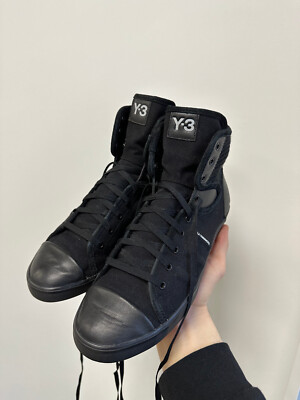 Y-3 Yohji Yamamoto x Adidas Neo Women's Hi Top Black Sneakers Size