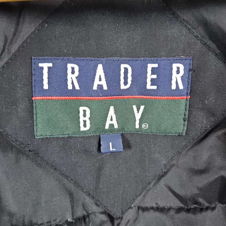 Trader Bay Adult Winter Down Puffer Coat Parka Hooded Navy Blue Size L Pockets - Image 4 of 4