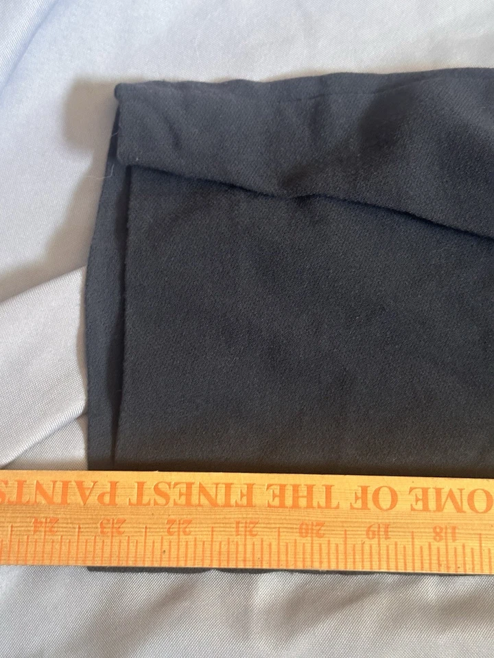 Chanel Black Wool Side Zip Straight Leg Dress Pants Size 13in waist Vintage - Image 3 of 4