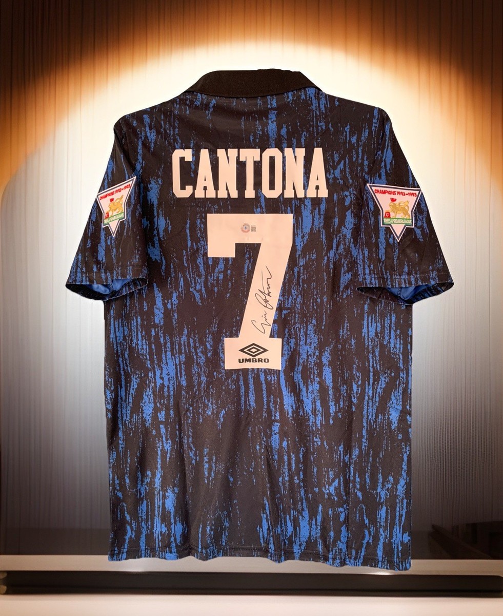 Eric Cantona Signed Autographed Manchester United 1992/93 Away