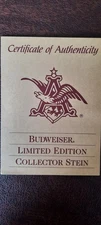 Anheiser-Busch Budweiser Stein Collection