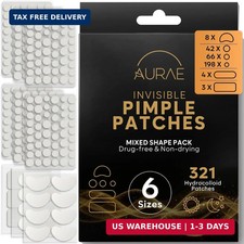 Pimple Patches Variety Pack - 321 Mixed Shape Hydrocolloid Patches, Acne Patches