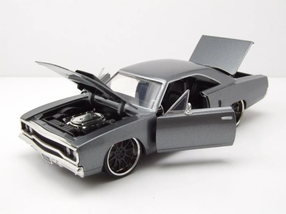 Plymouth Road Runner Gris Fast & Furious Coche De Modelo 1:24 Jada Toys - Imagen 4 de 4