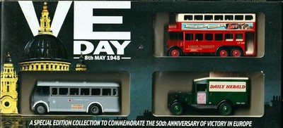 SET 3 LLEDO DAYS GONE ''VE DAY 8TH MAY 1945 #2'' SPECIAL ANNIVERSARY DIECAST (NIB)
