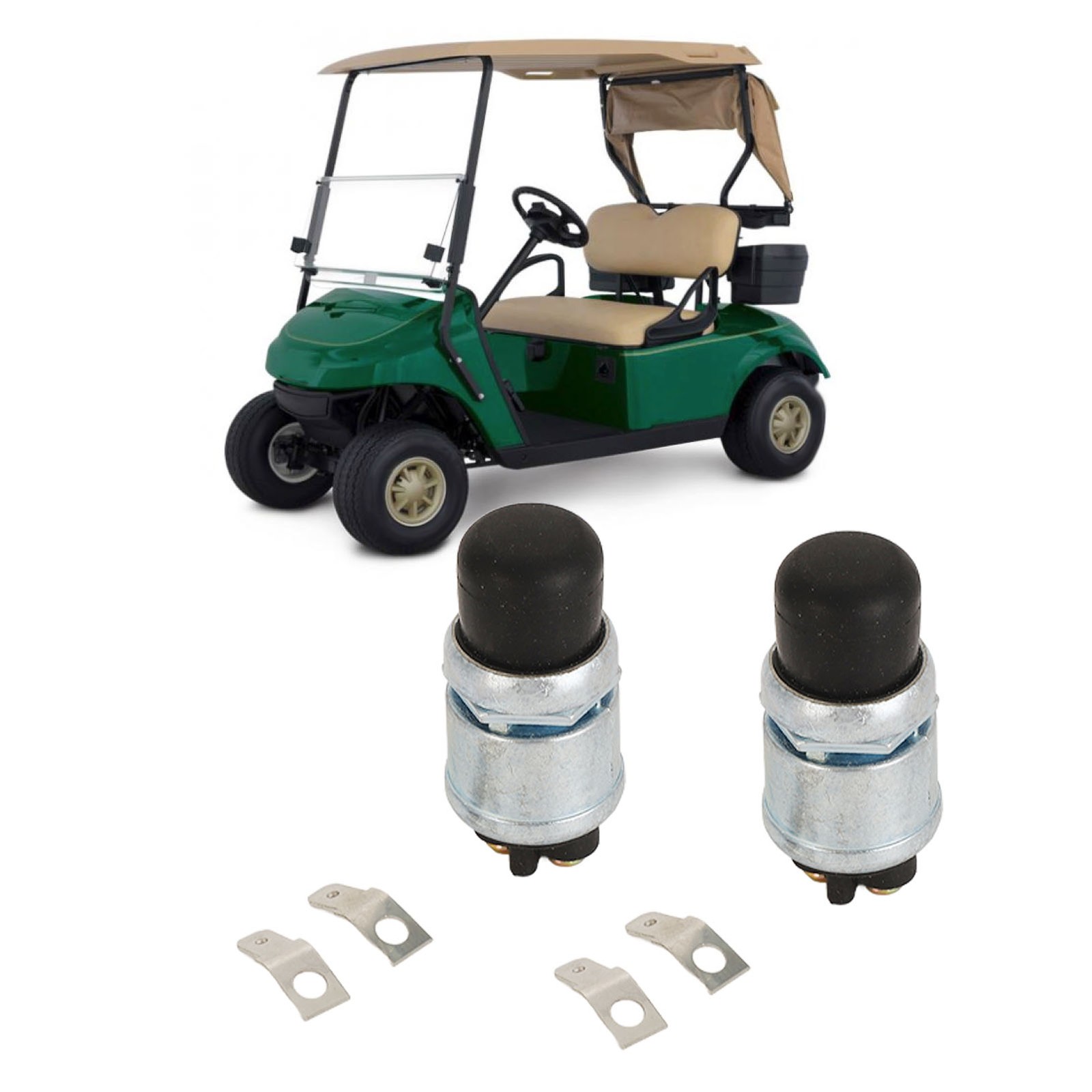 2pcs Horn Switch Button 12V 17318 G1 Replacement For EZGO Models 1993‑2