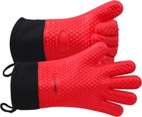 Geekhom Ofenhandschuhe HitzebestäNdige Silikon-Ofenhandschuhe Bbq
