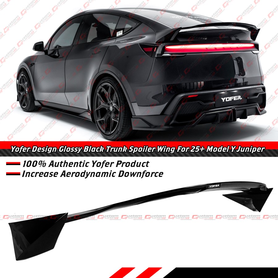 テスラModel Y Juniper 2025 リアスポイラー(マットブラック) For 2025-2026 Tesla Model Y Juniper Gloss Black Rear Trunk Spoiler