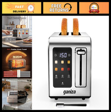 Smart Touchscreen Toaster 2 Slice with Digital Timer, Wide Slot, Stainless Steel