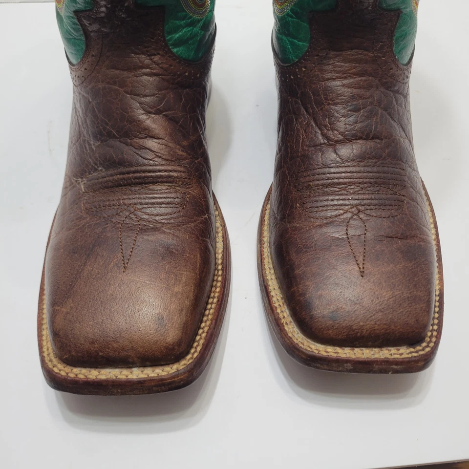 Botas vaqueras Twisted X para hombre talla 11 D punta cuadrada estilo verde MRSL027 Foto 3 de 4