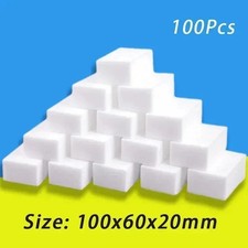 100 PCS Sponge Eraser BULK PACK Melamine Cleaning Foam 3/4" Thick Kitchen Bath