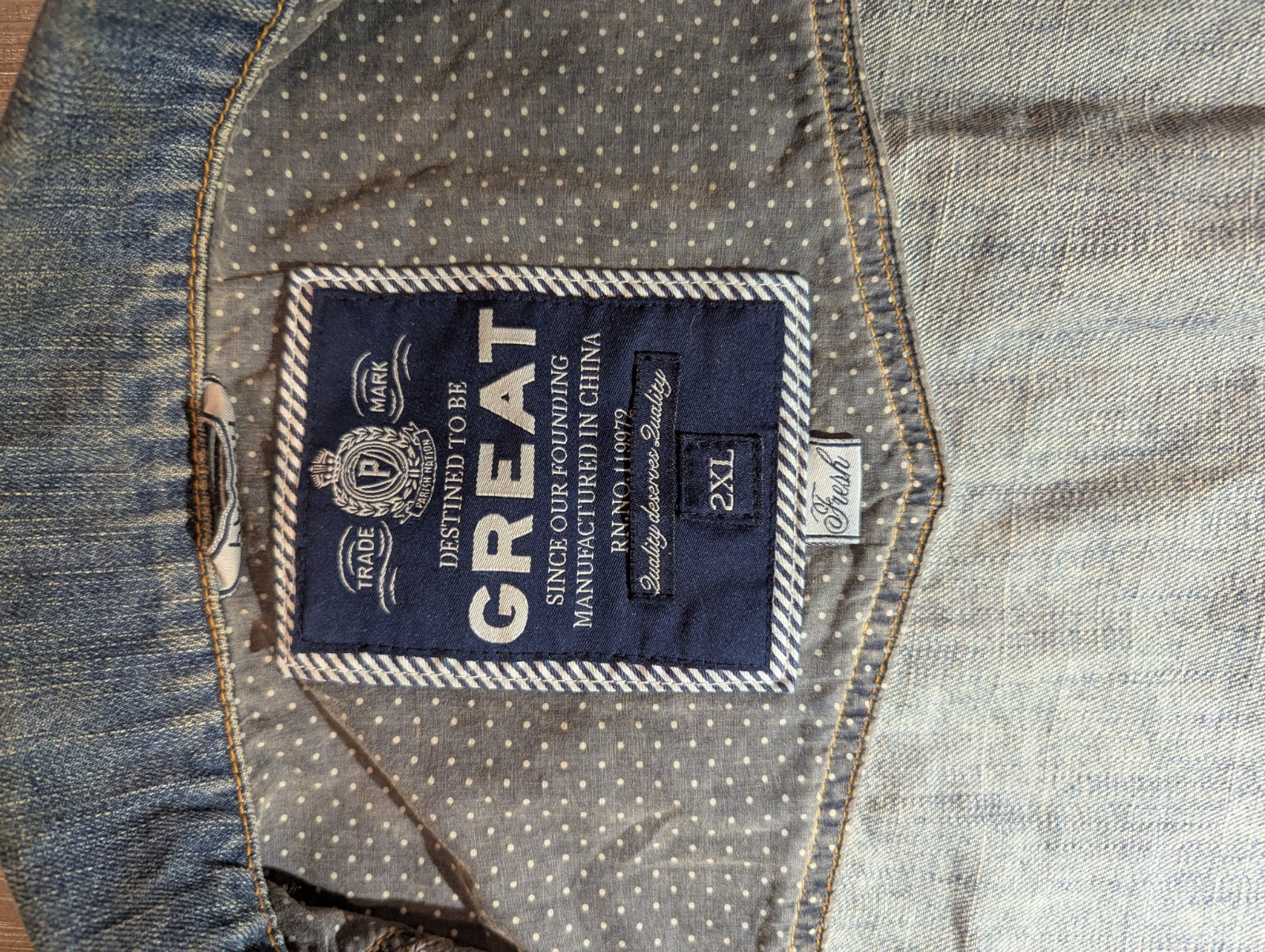 PARISH Nation Patchwork Denim Jacket Size 2XL - image 16