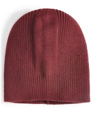 Alfani Mens Dressy Ribbed Beanie Hat One Size Red