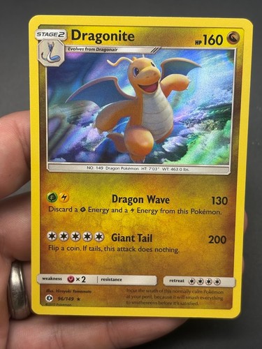 Pokémon TCG Dragonite 96/149 Holo Sun & Moon Base Set (NM)