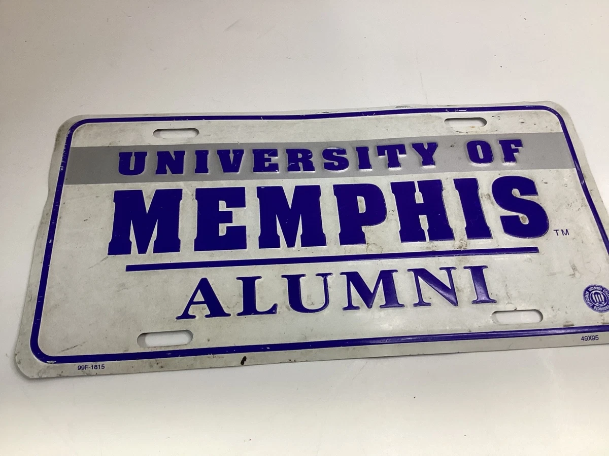 Craftique Memphis Tigers Mirrored Silver License Plate – Officially Licensed NCAA