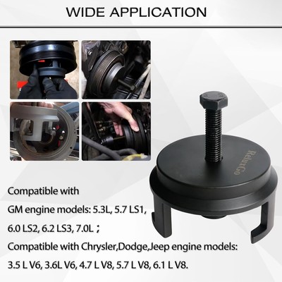 Harmonic Balancer Puller 25264 – Snel Gereedschap Voor Het Verwijderen Van Krukaspoelies, Geschikt Voor 5,3L, 5,7L LS1, 6,2L LS3, V6 En V8 Motoren
