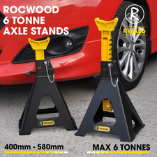 Axle Stand Set 6 Tonne Ton Car Jack Ratchet Heavy Duty Two Stands Included