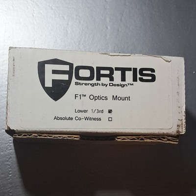 Fortis F1 Optics Mount Lower 1/3 Co-Witness Picatinny Rail for Rifle, Black